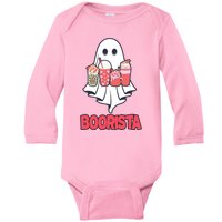 Coffee Boorista Ghost Halloween Barista Baby Long Sleeve Bodysuit