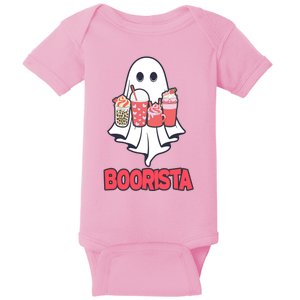 Coffee Boorista Ghost Halloween Barista Baby Bodysuit