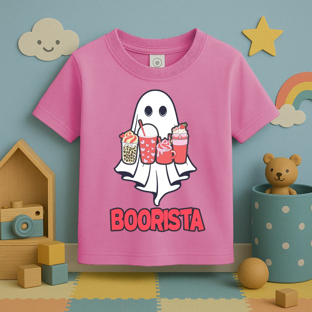 Coffee Boorista Ghost Halloween Barista Toddler T-Shirt