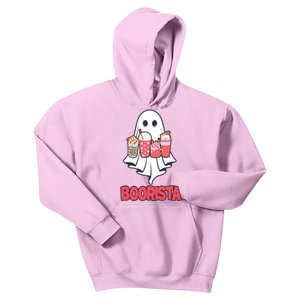 Coffee Boorista Ghost Halloween Barista Kids Hoodie