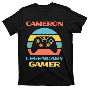 Cameron Best Gamer Personalised Name Video Gaming T-Shirt