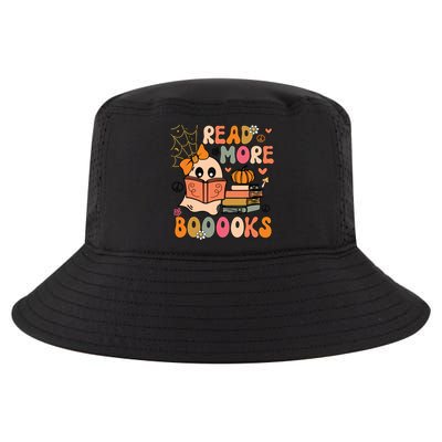 Cute Booooks Ghost Read More Books Funny Teacher Halloween Cool Comfort Performance Bucket Hat