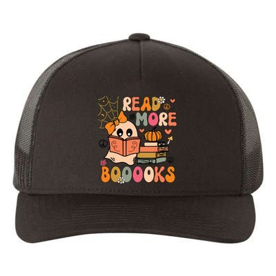 Cute Booooks Ghost Read More Books Funny Teacher Halloween Yupoong Adult 5-Panel Trucker Hat