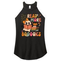 Cute Booooks Ghost Read More Books Funny Teacher Halloween Women’s Perfect Tri Rocker Tank