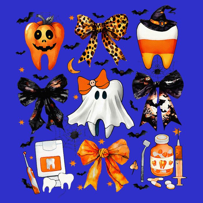 Coquette Bow Halloween Th Dentist Dental Assistant Ghost 16 in Basic Backpack