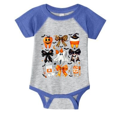 Coquette Bow Halloween Th Dentist Dental Assistant Ghost Infant Baby Jersey Bodysuit