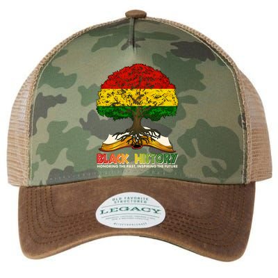 Celebrate Black History Honoring The Past Inspiring The Future Tree Root Book Legacy Tie Dye Trucker Hat