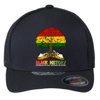 Celebrate Black History Honoring The Past Inspiring The Future Tree Root Book Flexfit Unipanel Trucker Cap