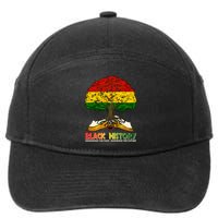 Celebrate Black History Honoring The Past Inspiring The Future Tree Root Book 7-Panel Snapback Hat