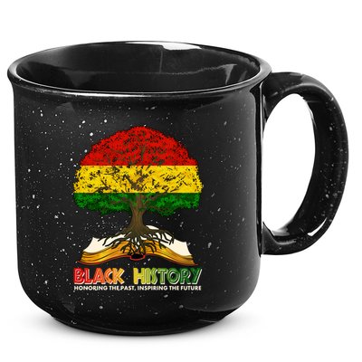 Celebrate Black History Honoring The Past Inspiring The Future Tree Root Book 15oz Campfire Ceramic Mug
