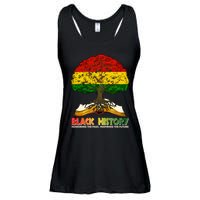 Celebrate Black History Honoring The Past Inspiring The Future Tree Root Book Ladies Essential Flowy Tank