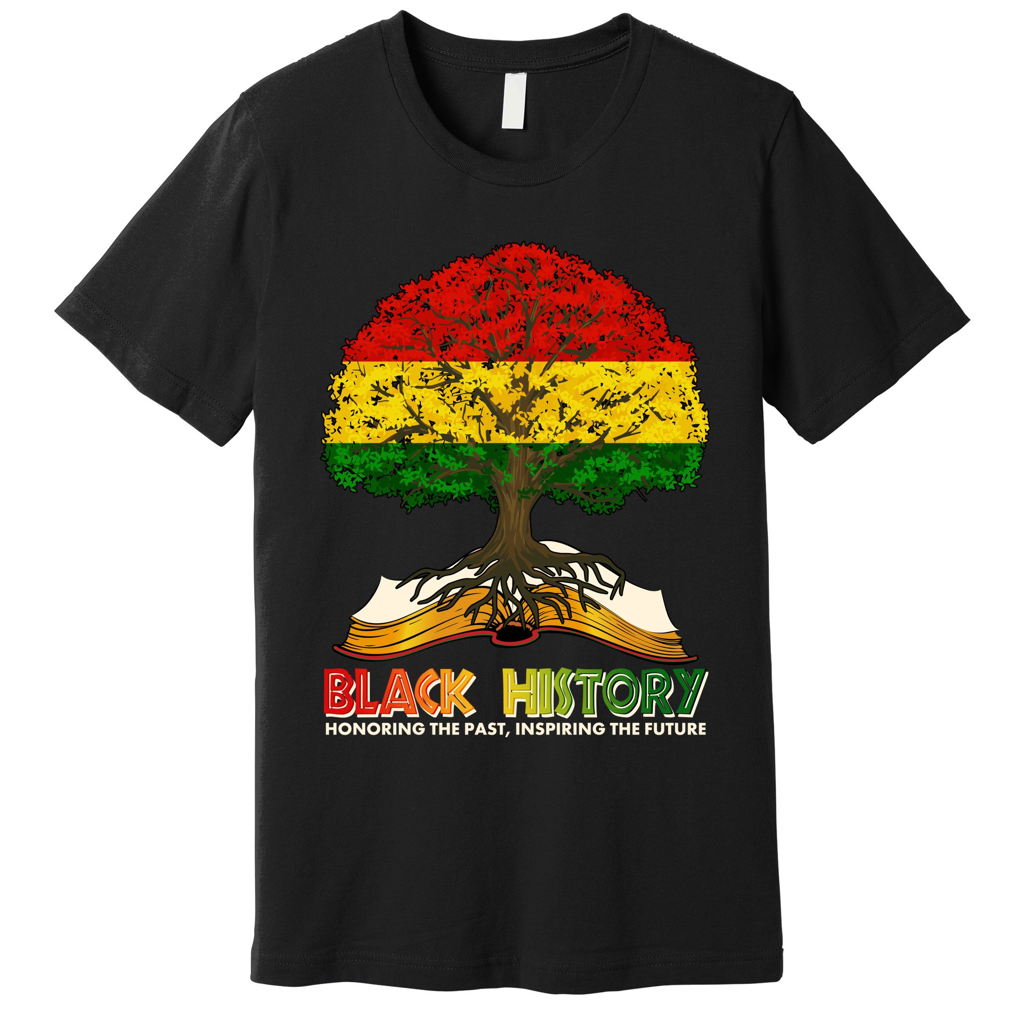 Celebrate Black History Honoring The Past Inspiring The Future Tree Root Book Premium T-Shirt