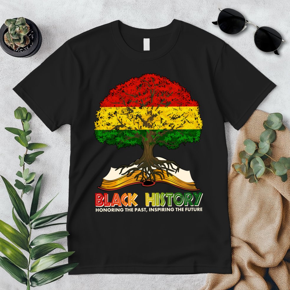 Celebrate Black History Honoring The Past Inspiring The Future Tree Root Book Premium T-Shirt