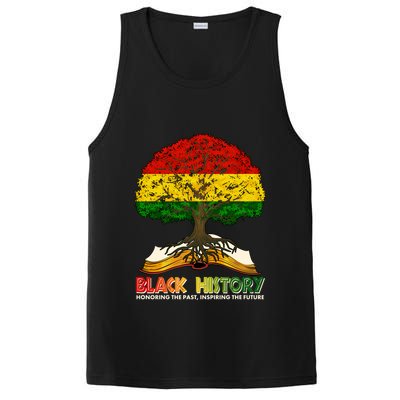 Celebrate Black History Honoring The Past Inspiring The Future Tree Root Book PosiCharge Competitor Tank