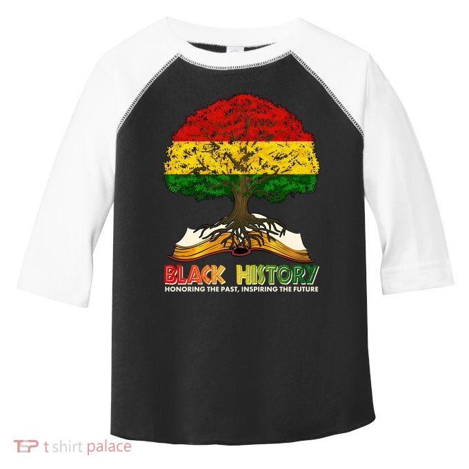 Celebrate Black History Honoring The Past Inspiring The Future Tree Root Book Toddler Fine Jersey T-Shirt
