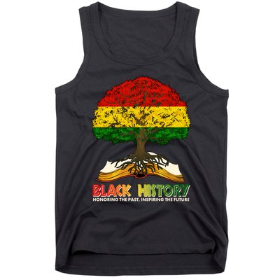 Celebrate Black History Honoring The Past Inspiring The Future Tree Root Book Tank Top