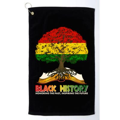 Celebrate Black History Honoring The Past Inspiring The Future Tree Root Book Golf Towel