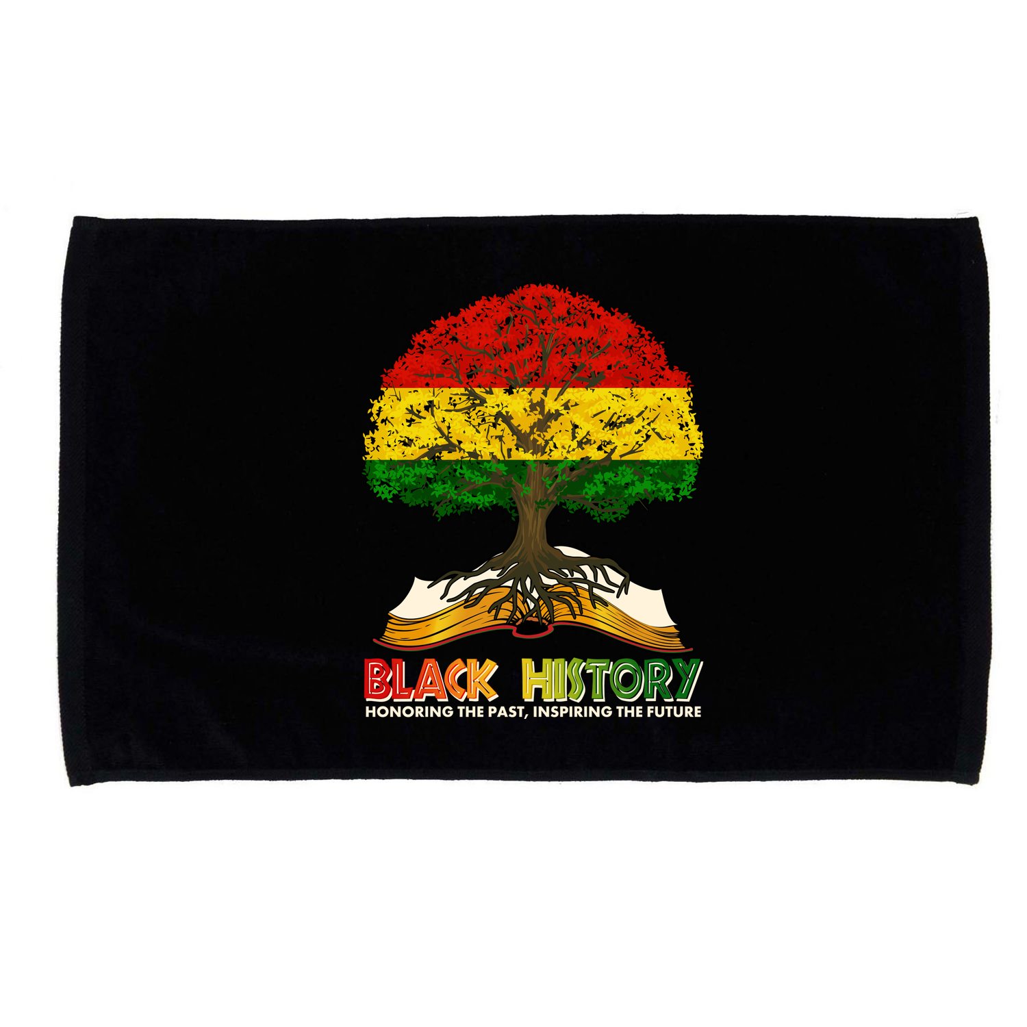 Celebrate Black History Honoring The Past Inspiring The Future Tree Root Book Microfiber Hand Towel