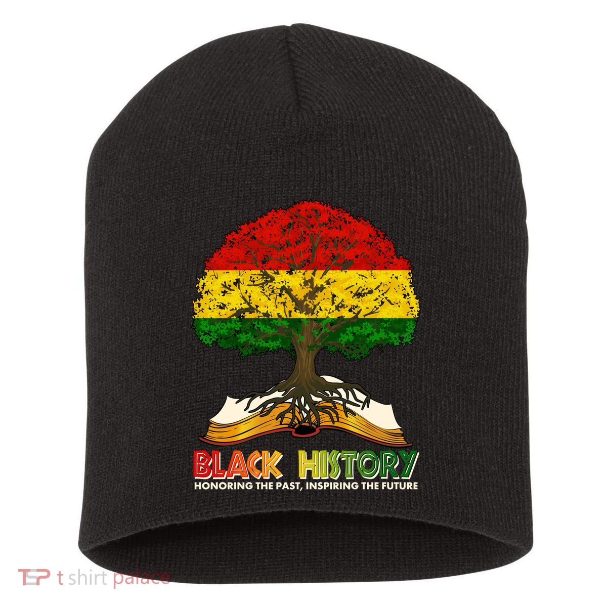 Celebrate Black History Honoring The Past Inspiring The Future Tree Root Book Short Acrylic Beanie