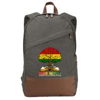 Celebrate Black History Honoring The Past Inspiring The Future Tree Root Book Cotton Canvas Backpack