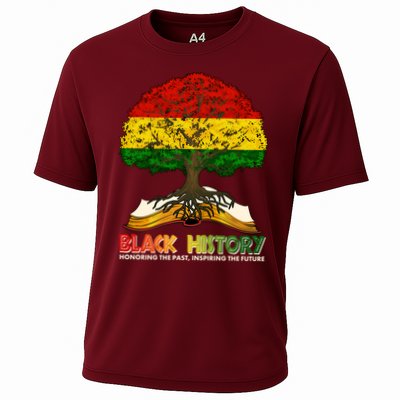 Celebrate Black History Honoring The Past Inspiring The Future Tree Root Book Cooling Performance Crew T-Shirt