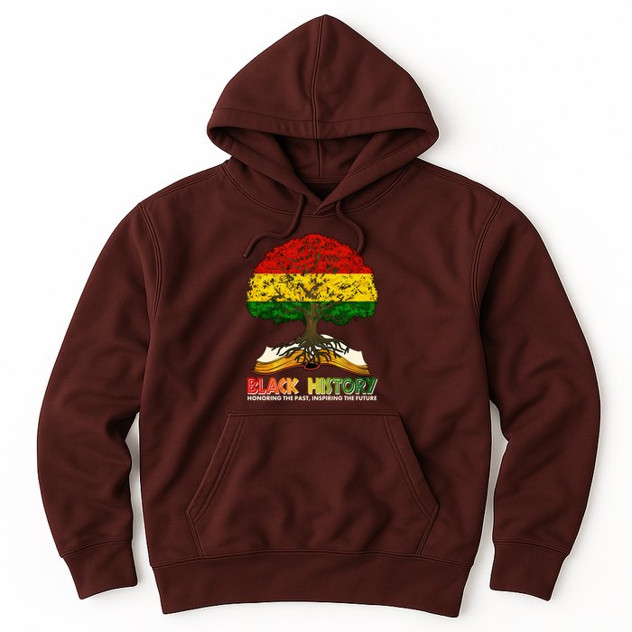 Celebrate Black History Honoring The Past Inspiring The Future Tree Root Book Hoodie