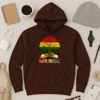 Celebrate Black History Honoring The Past Inspiring The Future Tree Root Book Hoodie