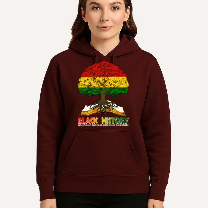 Celebrate Black History Honoring The Past Inspiring The Future Tree Root Book Hoodie