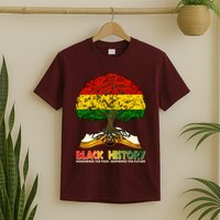 Celebrate Black History Honoring The Past Inspiring The Future Tree Root Book T-Shirt