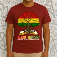 Celebrate Black History Honoring The Past Inspiring The Future Tree Root Book T-Shirt