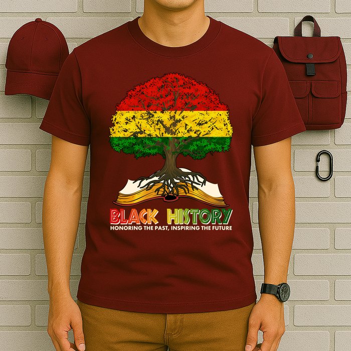 Celebrate Black History Honoring The Past Inspiring The Future Tree Root Book T-Shirt