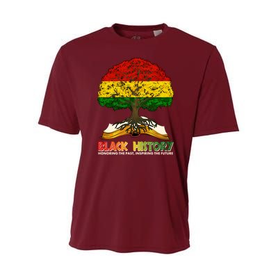 Celebrate Black History Honoring The Past Inspiring The Future Tree Root Book Youth Performance Sprint T-Shirt