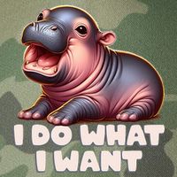 Cute Baby Hippo Moo Deng I Do What I Want Legacy Tie Dye Trucker Hat