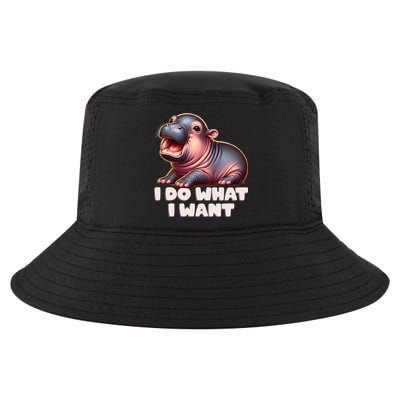 Cute Baby Hippo Moo Deng I Do What I Want Cool Comfort Performance Bucket Hat
