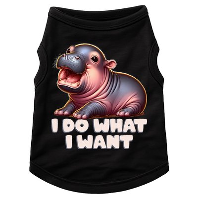 Cute Baby Hippo Moo Deng I Do What I Want Doggie Tank