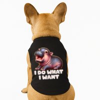 Cute Baby Hippo Moo Deng I Do What I Want Doggie Tank