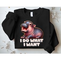 Cute Baby Hippo Moo Deng I Do What I Want Sweatshirt