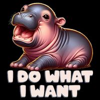 Cute Baby Hippo Moo Deng I Do What I Want Sweatshirt
