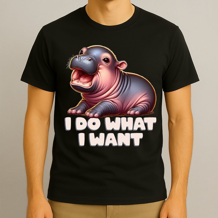 Cute Baby Hippo Moo Deng I Do What I Want T-Shirt