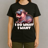 Cute Baby Hippo Moo Deng I Do What I Want T-Shirt