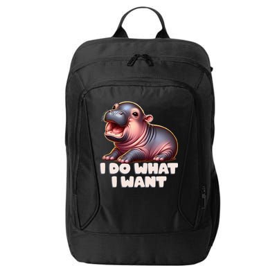 Cute Baby Hippo Moo Deng I Do What I Want City Backpack