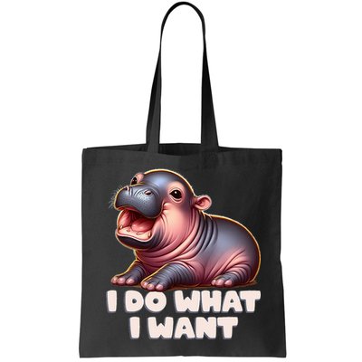 Cute Baby Hippo Moo Deng I Do What I Want Bag