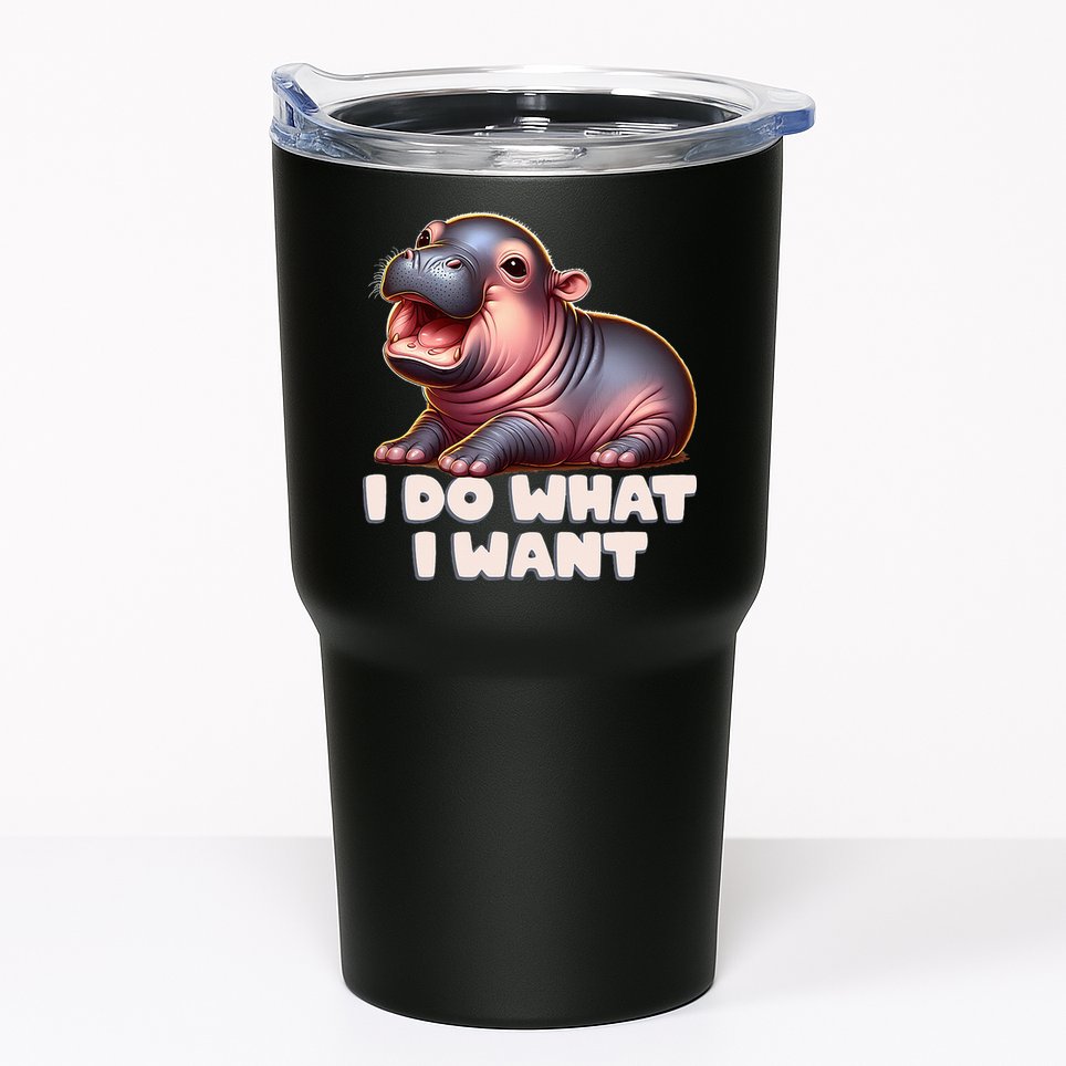 Cute Baby Hippo Moo Deng I Do What I Want Tumbler