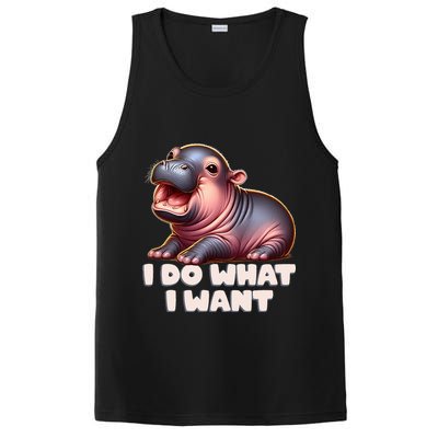 Cute Baby Hippo Moo Deng I Do What I Want PosiCharge Competitor Tank