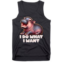 Cute Baby Hippo Moo Deng I Do What I Want Tank Top