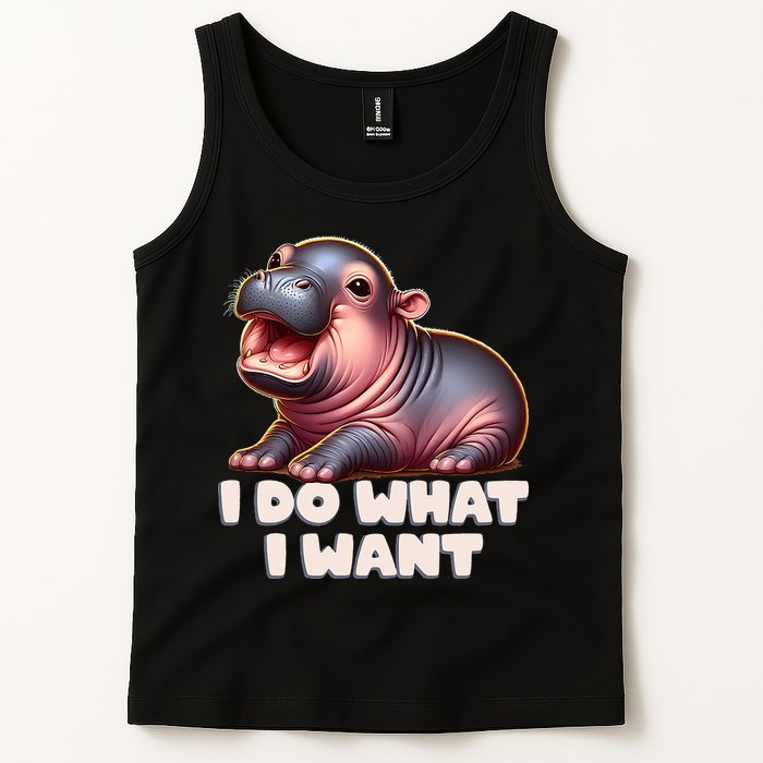 Cute Baby Hippo Moo Deng I Do What I Want Tank Top