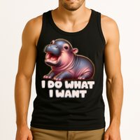 Cute Baby Hippo Moo Deng I Do What I Want Tank Top