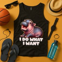 Cute Baby Hippo Moo Deng I Do What I Want Tank Top