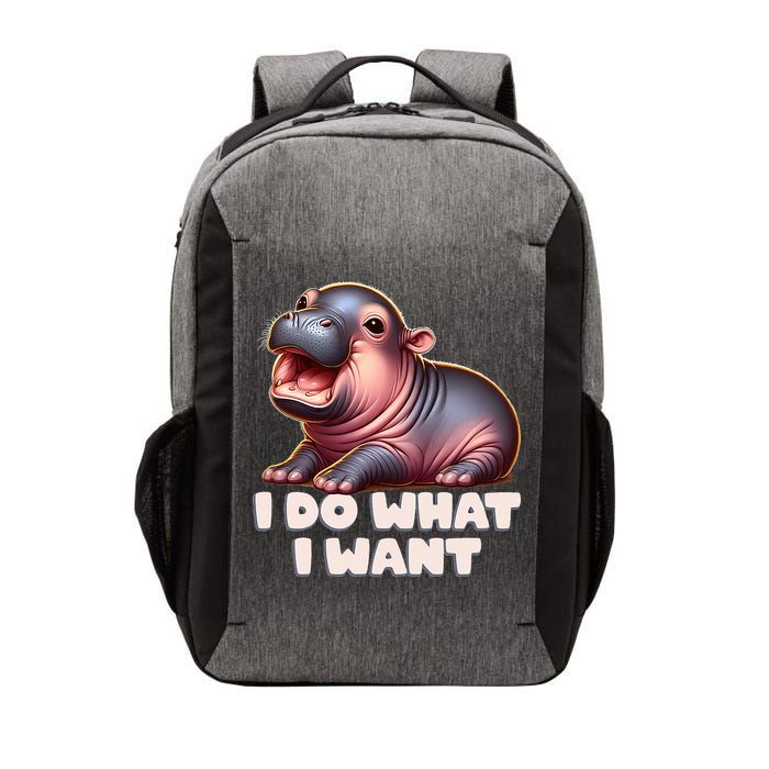 Cute Baby Hippo Moo Deng I Do What I Want Vector Backpack