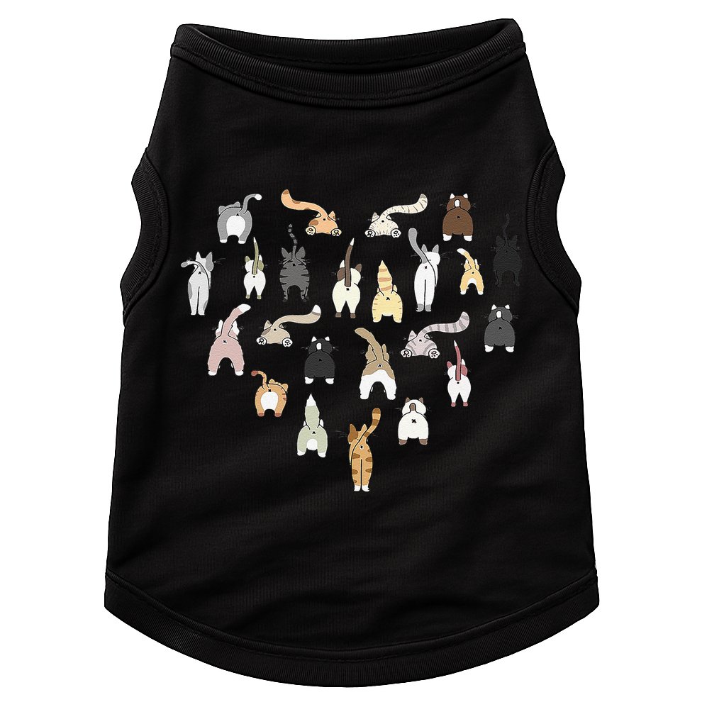 Cat Butt Heart Doggie Tank